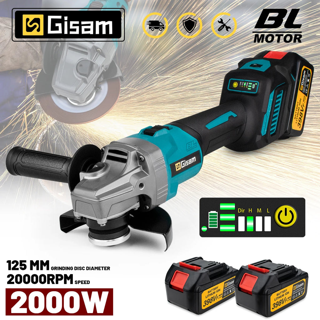 Amoladora angular inalámbrica Gisam 125mm vista general