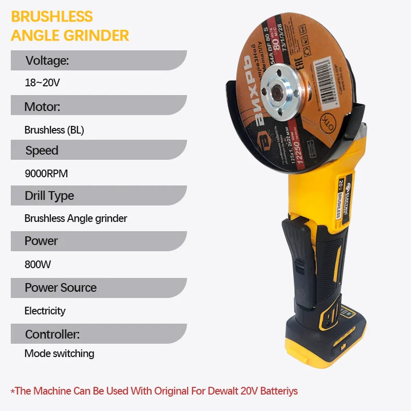 Amoladora angular brushless detalle del motor