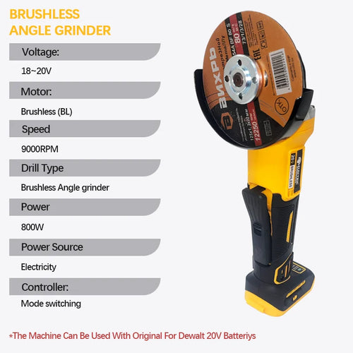 Amoladora angular brushless detalle del motor