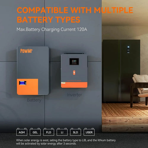 Inversor solar híbrido PowMr 6.2kW con MPPT